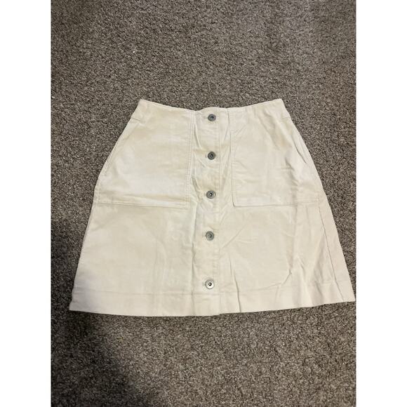 Cream Mini corduroy Skirt: 0 - Picture 1 of 3